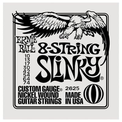 Ernie Ball 2625 8-String Slinky Nickel Wound Electric Guitar Strings  10-74 image 1