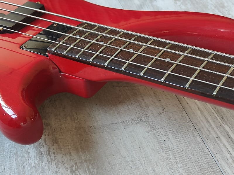 1987 Fernandes Japan FRB-60 PJ Revolver Bass (Trans Red) | Reverb