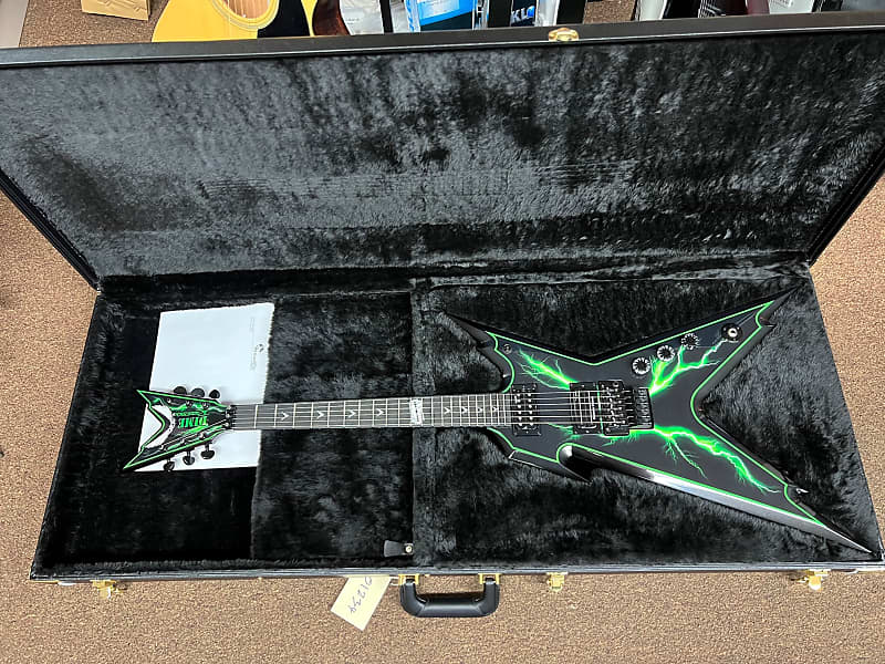 Dean USA Dime Razorback Custom Slimebolt Graphic w/ Dean Hard | Reverb