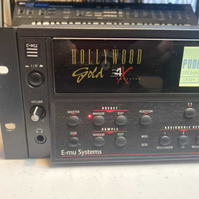 E-MU Emulator IV EIV x Hollywood Gold edition sampler, 2 Gig internal drive, 128 Mb RAM, EFX board image 2