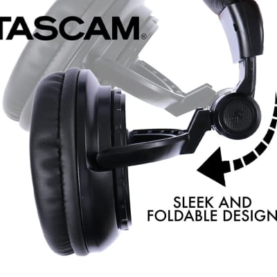 Tascam TH-03 Closed Back Over-Ear Headphones (Black) image 7