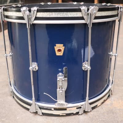 Ludwig  10x14 Stadium Model Marching Snare Drum Blue Duco Vintage 1960's image 1
