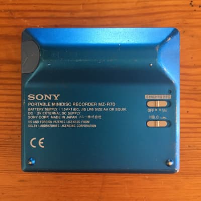 Sony Portable minidisc recorder MZ-R70 Blue image 2