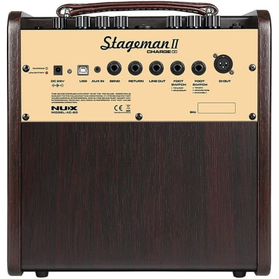 NUX Stageman II AC-80 Bluetooth Portable Acoustic Guitar Amplifier, 80 Watts image 4