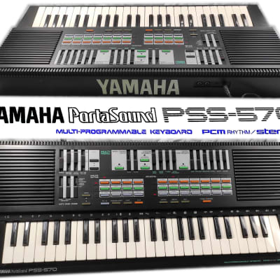 Yamaha PSS-570 (1987, 2 op FM sounds, FM edit, PCM rhythms, great keys)