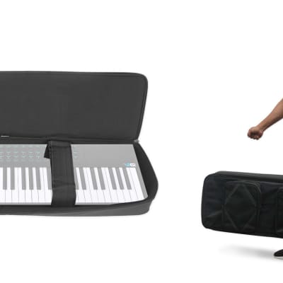 Rockville 76 Key Padded Slim Durable Keyboard Gig Bag Case For ALESIS VI61