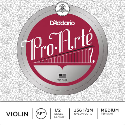 D'Addario Pro-Arte Violin String Set, 1/2 Scale, Medium Tension image 1