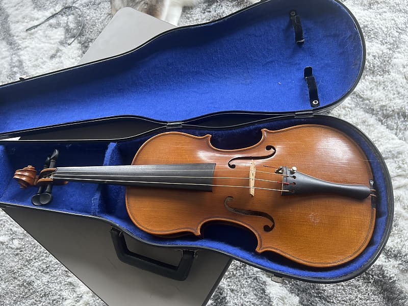 Unbranded 3/4 Antonio Stradivarius faciebat Cremona 1713 West Germany +  Case 1950s-1960s