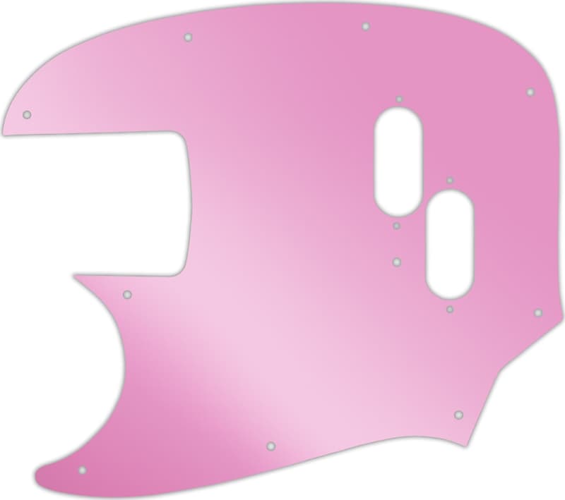 WD Custom Pickguard For Left Hand Fender Mustang Bass Reissue #10P Pink Mirror image 1