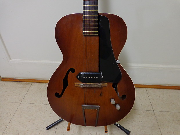 Kay Electric Acoustic Archtop Guitar All Mahogany P90 Pickup