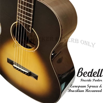 Bedell FS-P-EU/BR Fireside Parlor European Spruce & Brazilian Rosewood handcraft guitar image 4