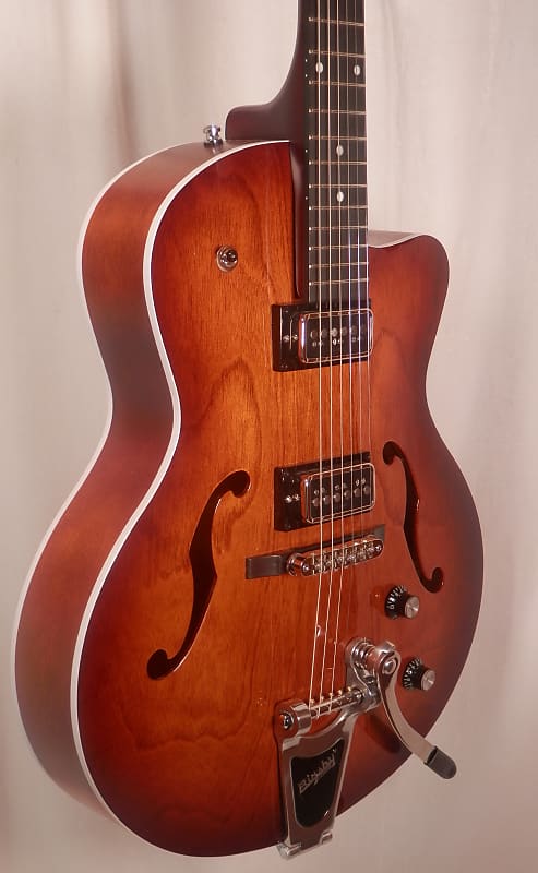 Godin  050970 5th Ave Uptown T-Armond Gloss Top Havana Burst with Bigsby image 1