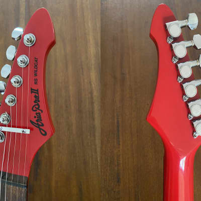 Aria Pro II Guitar, RS Wildcat, HSS SUPER STRAT, Red, MIJ, 1986, image 7