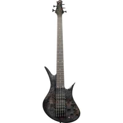 Legator HB5SS Helio Super Shred 5-String Bass, Ebony Fretboard, High Gloss Black Burl image 1