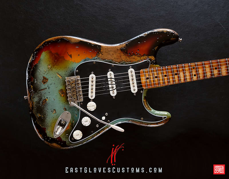 Fender Stratocaster Daphne Blue/Sunburst Heavy Aged Relic [$180 OFF for Limited Time Only] image 1