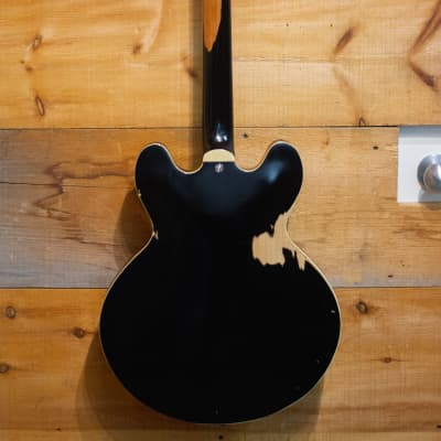 Palermo Custom Shop The Shelby 2019 Aged Black RELIC COA w/ Gibson 335 Hardshell Case image 3