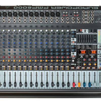 Behringer Europower PMP6000 1600-Watt 20-Channel Powered Mixer with Dual Multi-FX image 5