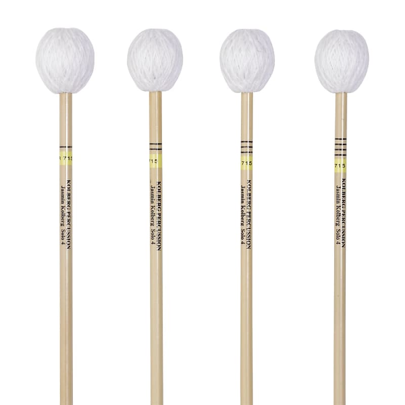 Kolberg R715 marimba mallets Jasmin Solo 4 yellow set/4, rattan image 1