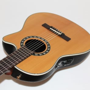 Ovation 1773AX Elite AX Mid-Depth Cutaway Acoustic-Electric Nylon String Guitar image 3