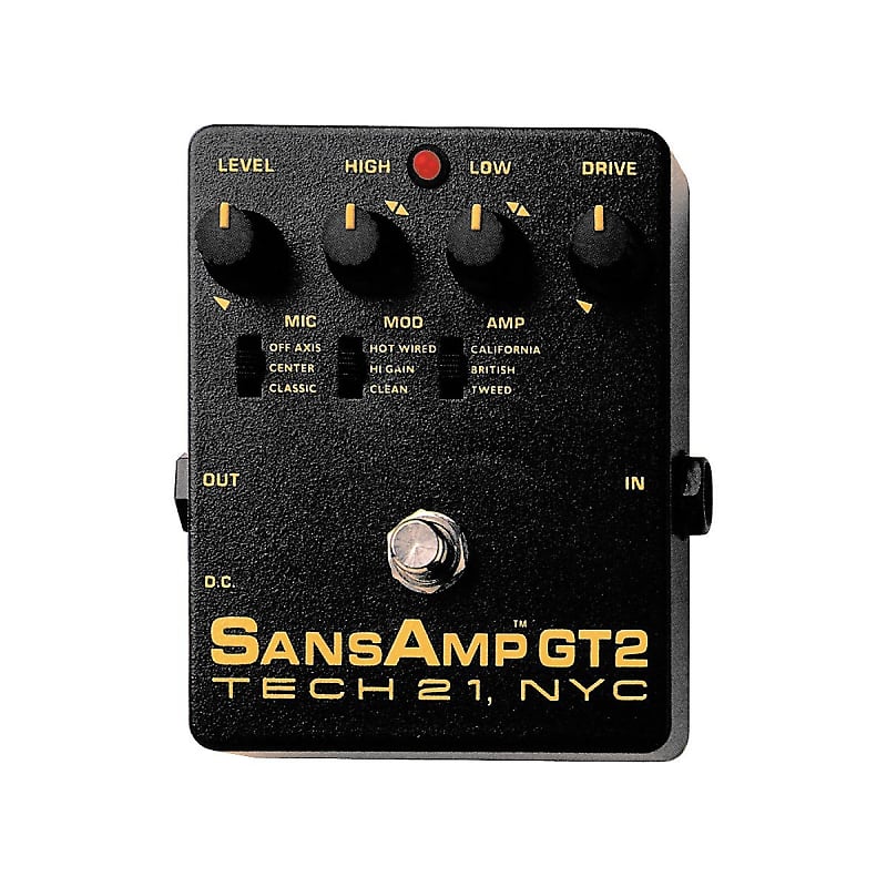 Tech 21 GT2 SansAmp Guitar Amp Simulator Effects Tone Pedal image 1