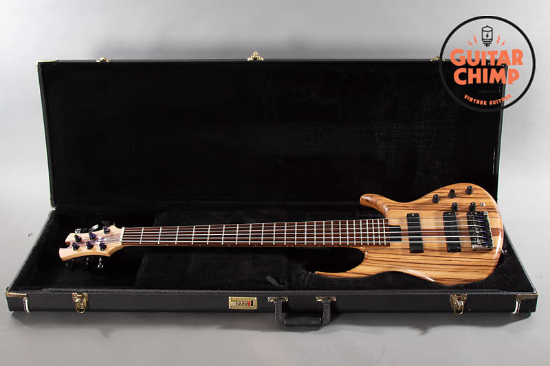 Early 1990's Tobias Basic 6 String Bass Guitar Zebrawood