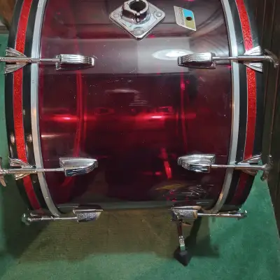 1970s Ludwig Vistalite 14x22" Bass Drum with Single-Color Finish image 2