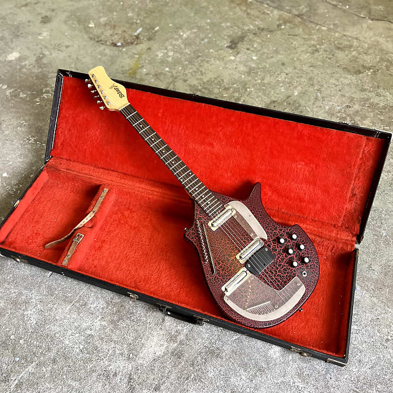 Jerry Jones Electric sitar guitar original vintage Danelectro coral image 1