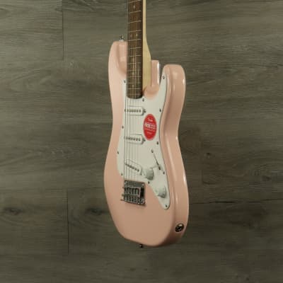 Squier Mini Stratocaster with Laurel Fretboard Shell Pink image 4