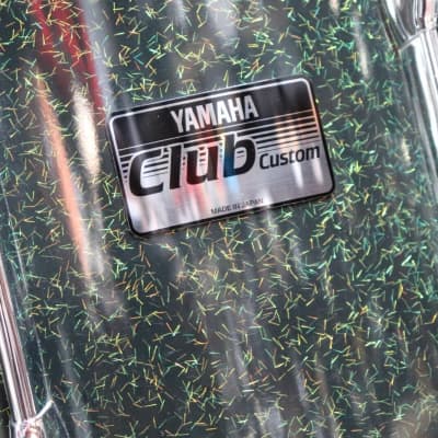 Yamaha Club Custom Drum Kit Set Midnight Green Confetti Lacquer 24/15/14/13/12" image 9