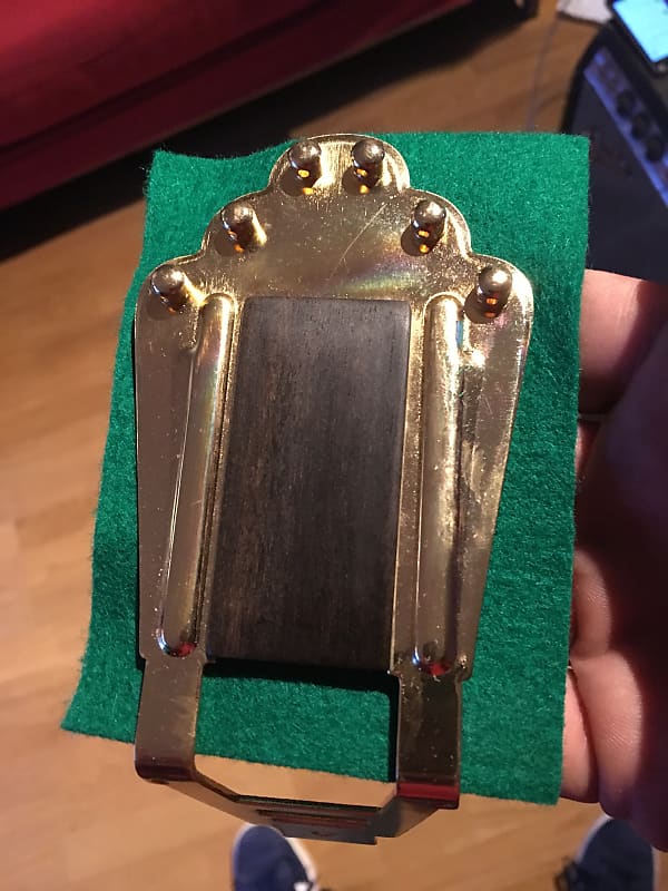 Gypsy Jazz Manouche guitar tailpiece Selmer Maccaferri Gold Reverb