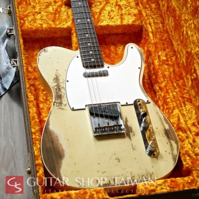 2021 Fender Custom Shop 1960 Telecaster Heavy Relic-Vintage White. image 3