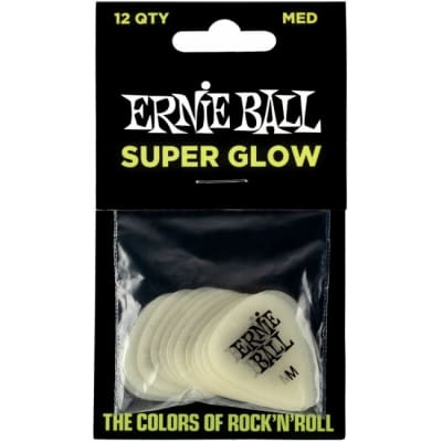 ERNIE BALL 9225 Glow in the Dark Pack 0,72mm Plektren Medium (12 Stück) for sale