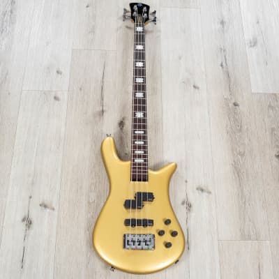 Spector Euro 4 Classic Bass, Rosewood Fretboard, Solid Metallic Gold Gloss image 3