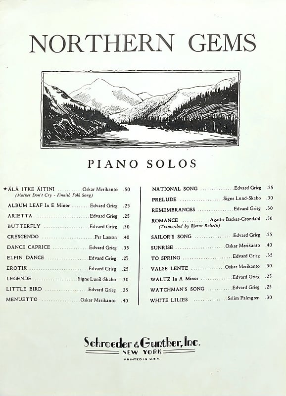 Northern Gems Piano Solos Sheet Music Reverb