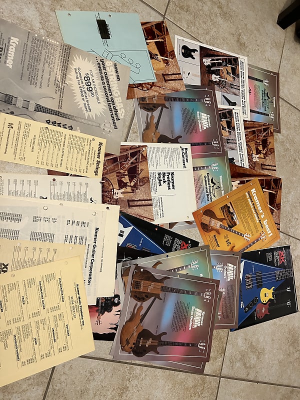 Kramer Dealer color flyers pricelists etc USA Huge lot early Reverb