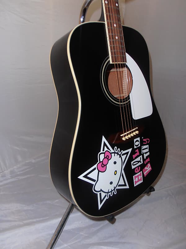 Squier Hello Kitty black acoustic | Reverb