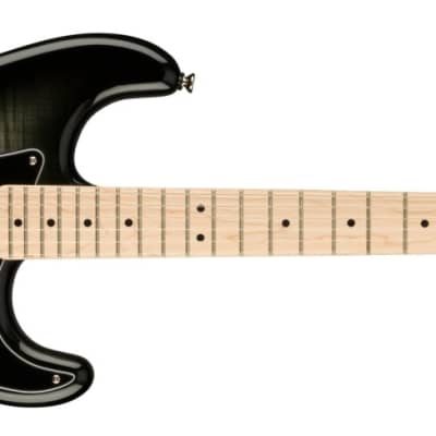 Squier Affinity Series Stratocaster FMT HSS, Maple Fingerboard, Black Burst image 2