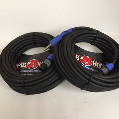 Pig Hog PHSC50S14 1/4 TS to Speakon 14-Gauge Speaker Cable - 50