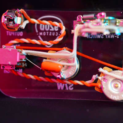 920D Custom S7W 7-Way Strat Wiring Harness with CRL Switch/Orange Drop Caps/CTS Pots 2010s - Standard image 4