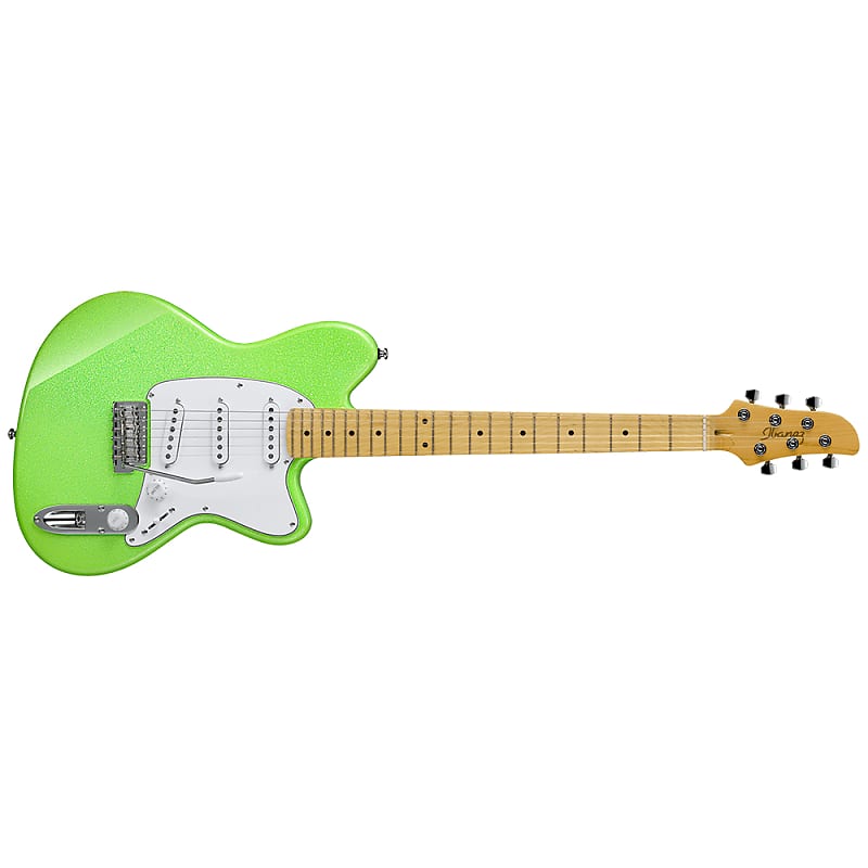 Ibanez Yvette Young YY10 Guitar, Maple Fretboard, SGS Slime Green Sparkle image 1