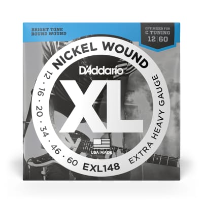 D'Addario EXL148 Nickel Wound Extra-Heavy Electric Guitar Strings (12-60) image 5