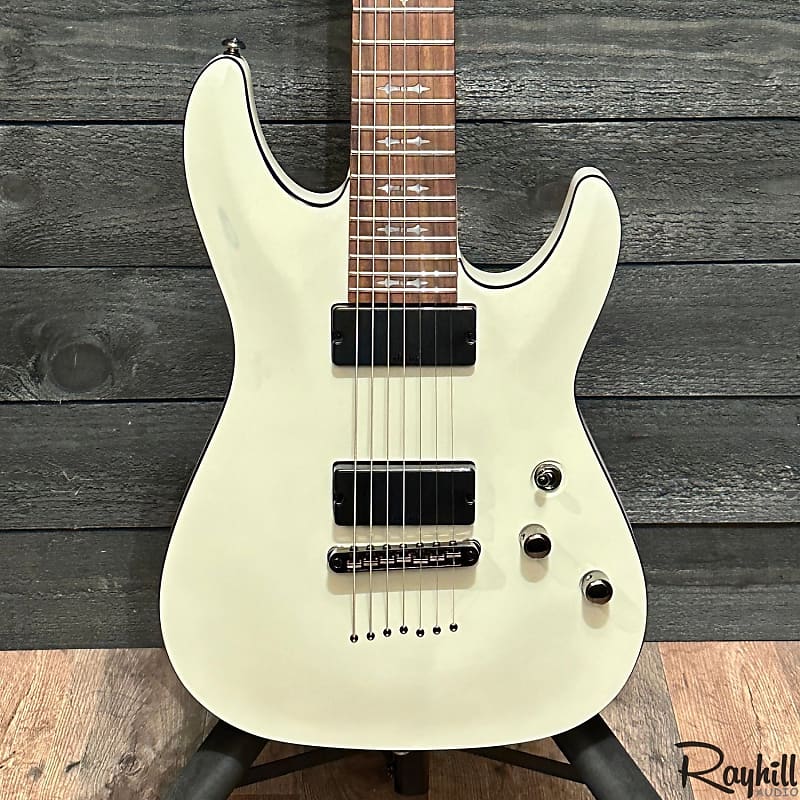 Schecter Demon-7 White 7 String Electric Guitar B-stock image 1