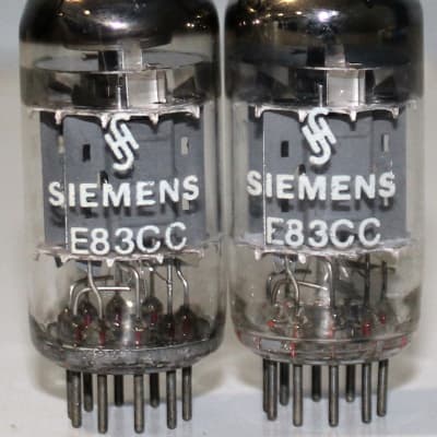 1 Matched Pair (2pcs) E83CC 12AX7 Siemens Triple Mica Made in