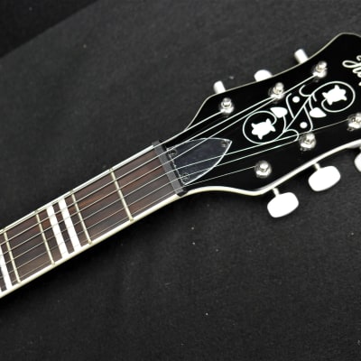 Hofner HI-459-PE TBK Beatle 6 String Electric Guitar Transparent Black Violin Body Shape image 3
