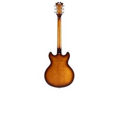 D'Angelico DAPMDCDITBNS Premier Mini DC Dark Iced Tea Burst image 2