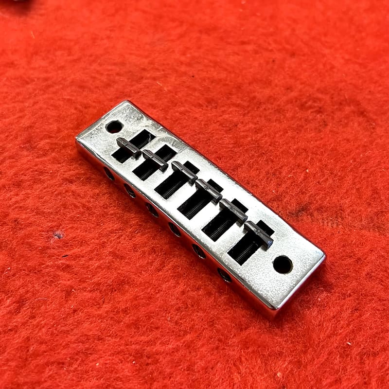 Gibson Harmonica guitar bridge c 1970’s Chrome original Reverb