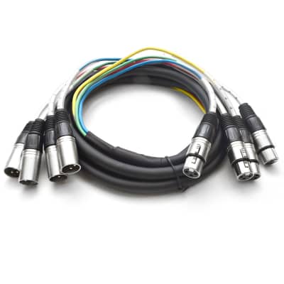 NEW 4 CHANNEL XLR SNAKE CABLE -10 Feet -Pro Audio Patch image 2