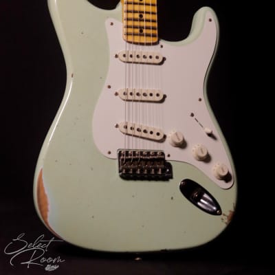 Fender Custom Shop '58 Stratocaster Relic, Super Faded Aged Surf Green image 6