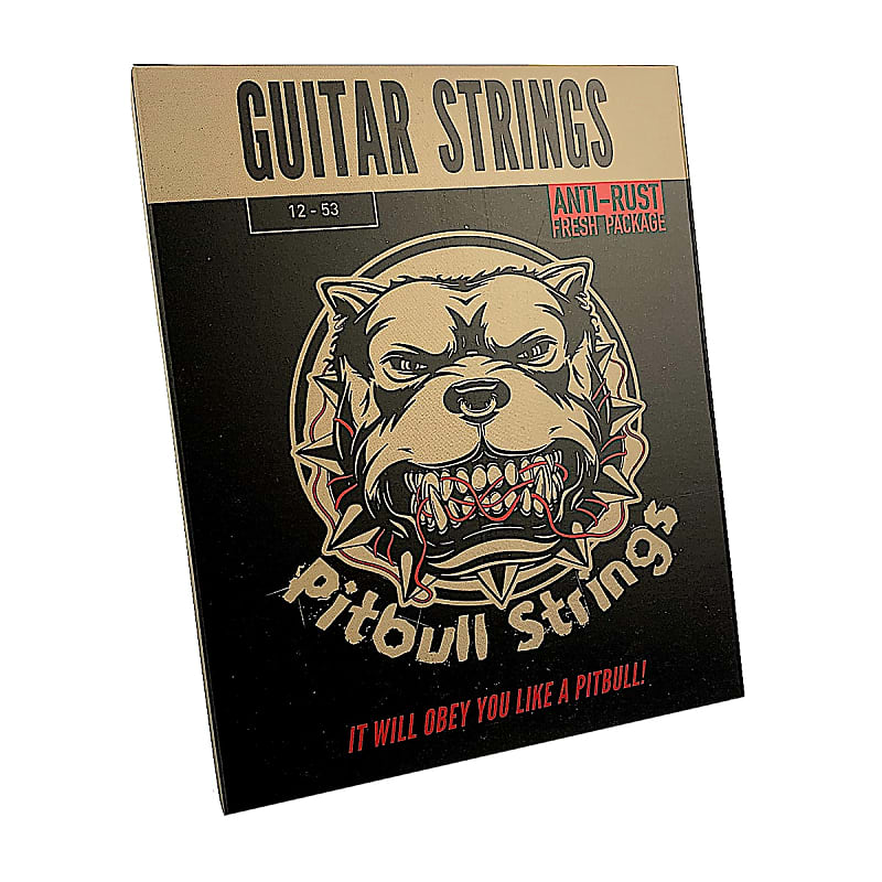 Premium Acoustic Guitar Strings 12-53 Pitbull Strings Gold Series  - GAG-L image 1