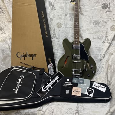 Epiphone ES-335 2021 Olive Drab Green | Reverb